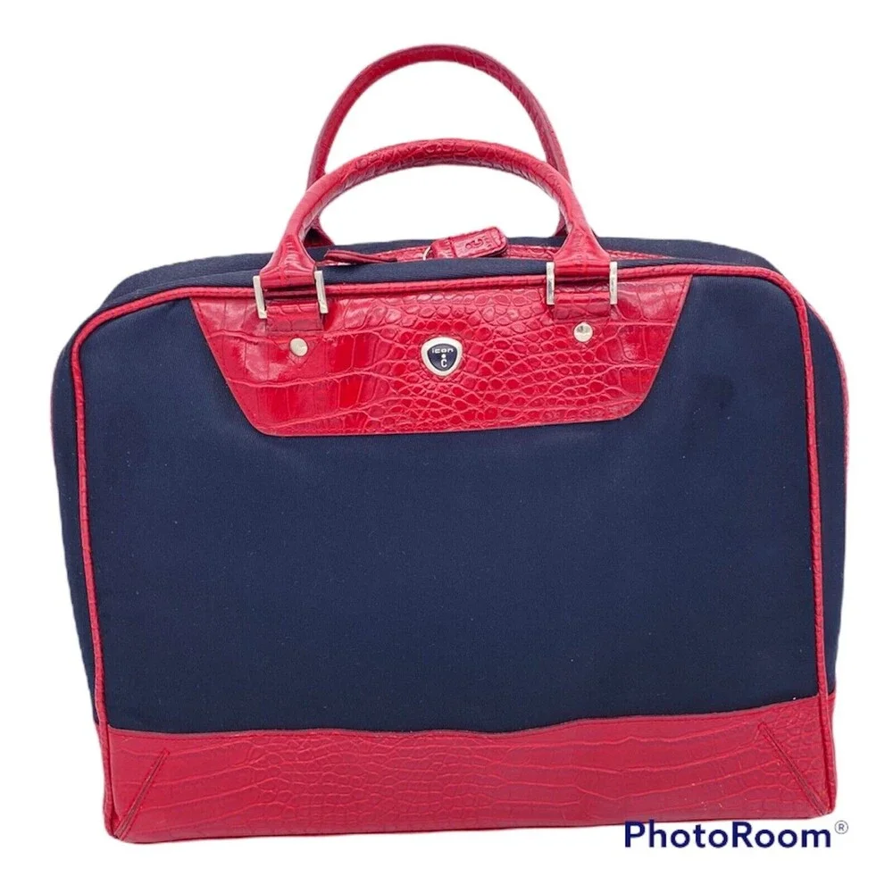Icon Black Red Faux Crocodile Leather Fashionable Stylish Bag Laptop Case